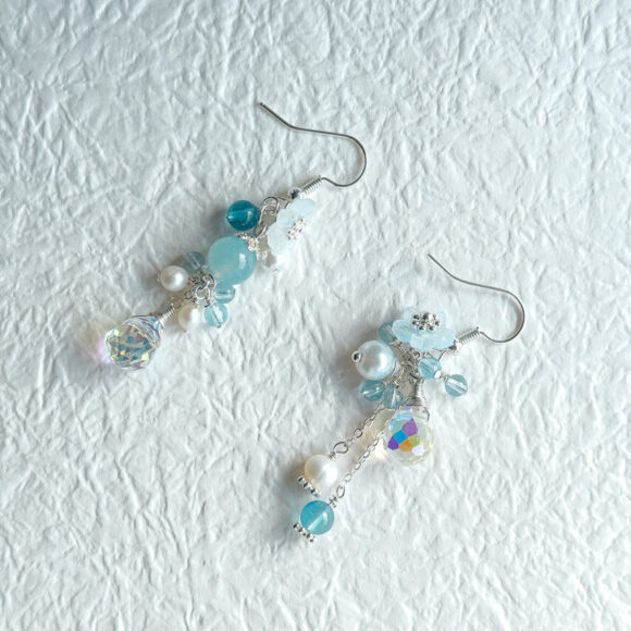 Earrings｜藍雪花